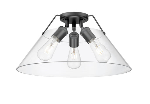 Orwell BLK Three Light Flush Mount