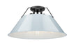 Golden - 3306-3FM BLK-DB - Three Light Flush Mount - Orwell BLK - Matte Black