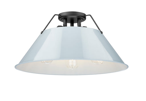 Orwell BLK Three Light Flush Mount