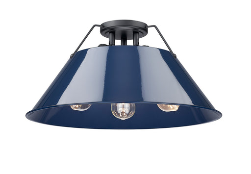 Orwell BLK Three Light Flush Mount