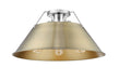 Golden - 3306-3FM CH-AB - Three Light Flush Mount - Orwell - Chrome