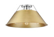 Golden - 3306-3FM CH-BCB - Three Light Flush Mount - Orwell - Chrome