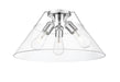 Golden - 3306-3FM CH-CLR - Three Light Flush Mount - Orwell - Chrome