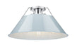 Golden - 3306-3FM CH-DB - Three Light Flush Mount - Orwell - Chrome