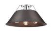 Golden - 3306-3FM CH-RBZ - Three Light Flush Mount - Orwell - Chrome