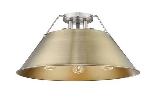 Orwell Three Light Flush Mount Pewter