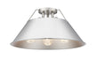 Golden - 3306-3FM PW-CH - Three Light Flush Mount - Orwell - Pewter