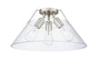 Golden - 3306-3FM PW-CLR - Three Light Flush Mount - Orwell - Pewter
