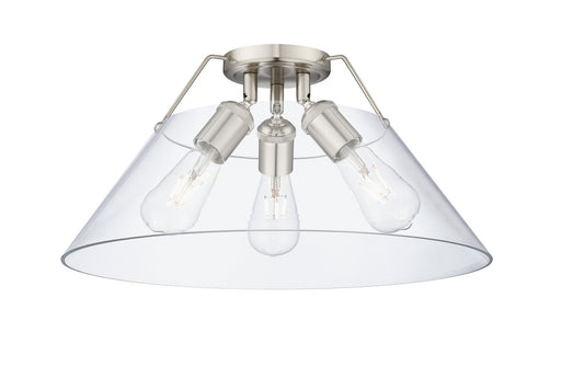 Orwell Three Light Flush Mount Pewter