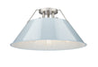 Golden - 3306-3FM PW-DB - Three Light Flush Mount - Orwell - Pewter