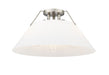 Golden - 3306-3FM PW-OP - Three Light Flush Mount - Orwell - Pewter