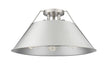 Golden - 3306-3FM PW-PW - Three Light Flush Mount - Orwell - Pewter