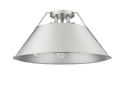 Orwell Three Light Flush Mount Pewter