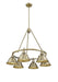 Golden - 3306-6 AB-AB - Six Light Chandelier - Orwell - Aged Brass