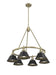 Golden - 3306-6 AB-BLK - Six Light Chandelier - Orwell - Aged Brass