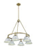 Golden - 3306-6 AB-DB - Six Light Chandelier - Orwell - Aged Brass