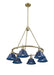 Golden - 3306-6 AB-NVY - Six Light Chandelier - Orwell - Aged Brass