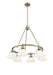 Golden - 3306-6 AB-OP - Six Light Chandelier - Orwell - Aged Brass