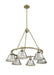 Golden - 3306-6 AB-PW - Six Light Chandelier - Orwell - Aged Brass