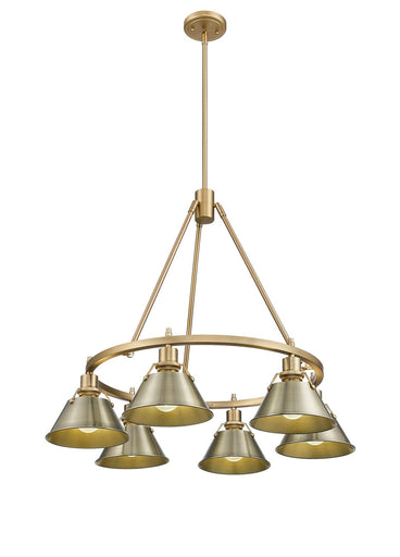 Orwell Six Light Chandelier Brushed Champagne Bronze