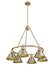 Golden - 3306-6 BCB-AB - Six Light Chandelier - Orwell - Brushed Champagne Bronze
