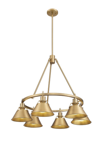 Orwell Six Light Chandelier Brushed Champagne Bronze