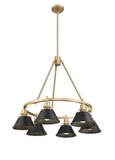 Orwell Six Light Chandelier Brushed Champagne Bronze