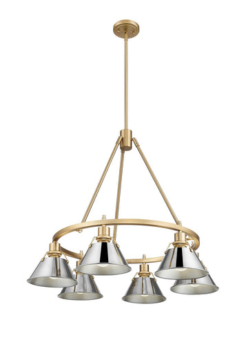 Orwell Six Light Chandelier Brushed Champagne Bronze
