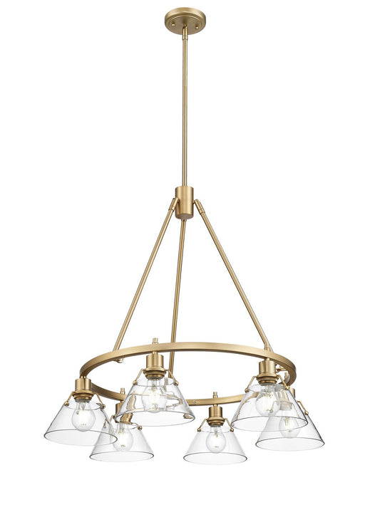 Golden - 3306-6 BCB-CLR - Six Light Chandelier - Orwell - Brushed Champagne Bronze