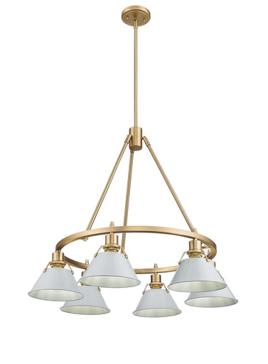 Orwell Six Light Chandelier Brushed Champagne Bronze