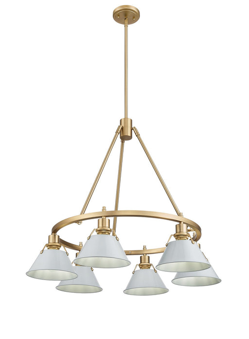 Golden - 3306-6 BCB-DB - Six Light Chandelier - Orwell - Brushed Champagne Bronze