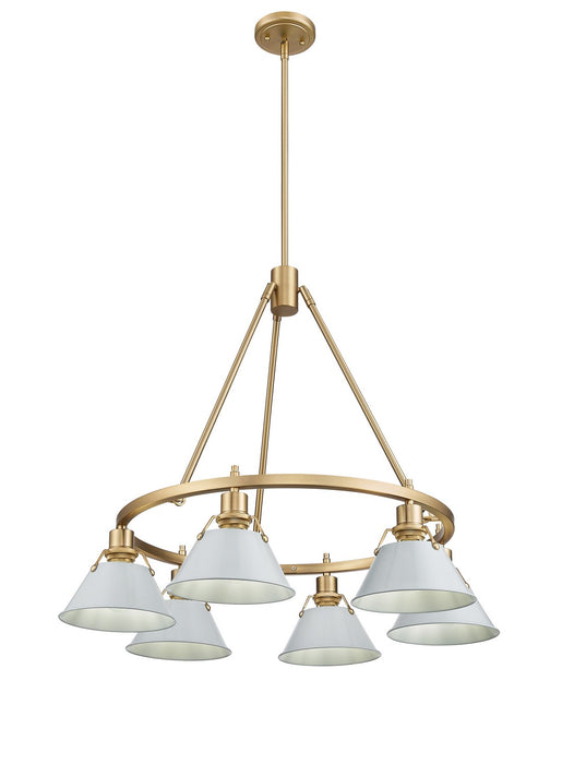 Golden - 3306-6 BCB-DB - Six Light Chandelier - Orwell - Brushed Champagne Bronze
