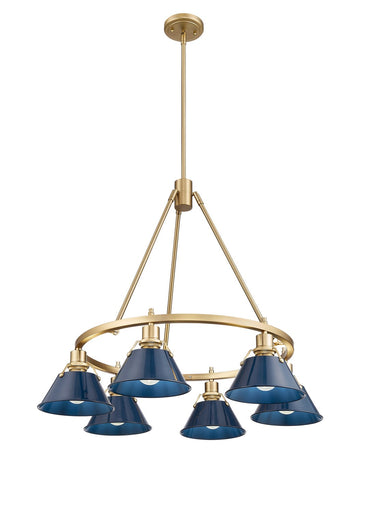 Orwell Six Light Chandelier Brushed Champagne Bronze