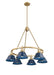Golden - 3306-6 BCB-NVY - Six Light Chandelier - Orwell - Brushed Champagne Bronze