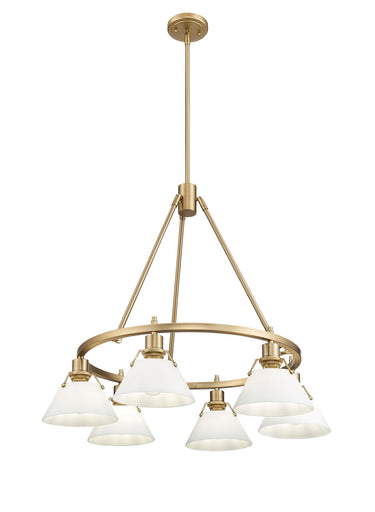 Orwell Six Light Chandelier Brushed Champagne Bronze