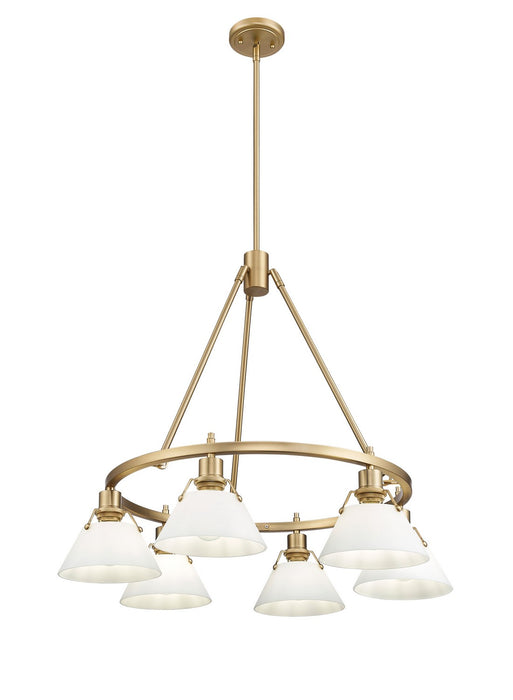Golden - 3306-6 BCB-OP - Six Light Chandelier - Orwell - Brushed Champagne Bronze