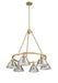 Golden - 3306-6 BCB-PW - Six Light Chandelier - Orwell - Brushed Champagne Bronze