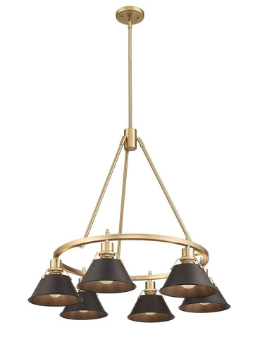 Orwell Six Light Chandelier Brushed Champagne Bronze