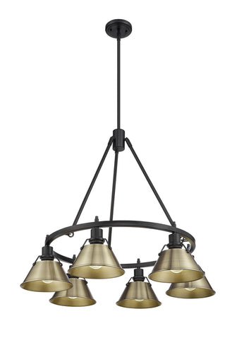Orwell Six Light Chandelier Matte Black