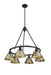 Golden - 3306-6 BLK-AB - Six Light Chandelier - Orwell - Matte Black