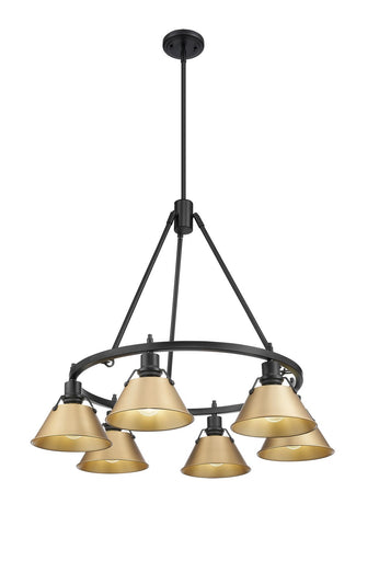 Orwell Six Light Chandelier Matte Black