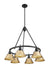 Golden - 3306-6 BLK-BCB - Six Light Chandelier - Orwell - Matte Black