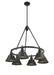 Golden - 3306-6 BLK-BLK - Six Light Chandelier - Orwell - Matte Black