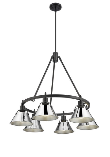 Orwell Six Light Chandelier Matte Black