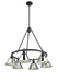 Golden - 3306-6 BLK-CH - Six Light Chandelier - Orwell - Matte Black