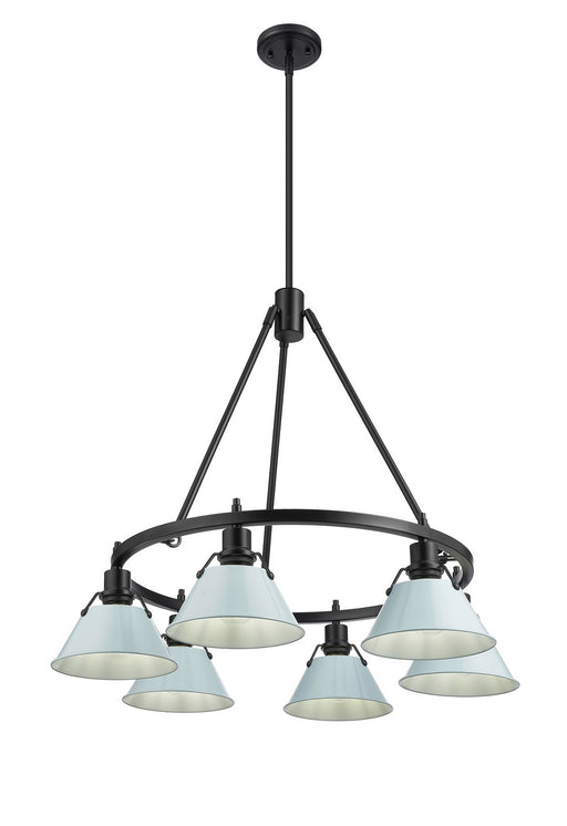 Golden - 3306-6 BLK-DB - Six Light Chandelier - Orwell - Matte Black