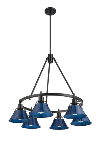 Orwell Six Light Chandelier Matte Black