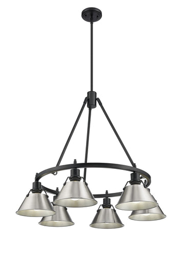 Orwell Six Light Chandelier Matte Black