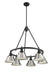 Golden - 3306-6 BLK-PW - Six Light Chandelier - Orwell - Matte Black