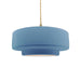Justice Designs - CER-6543-SKBL-BRSS-BEIG-TWST - One Light Pendant - Radiance - Sky Blue